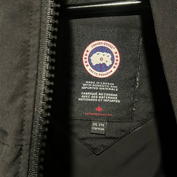 Canada Goose Black Long Down Puffer Coat with Fur-Trim Hood - Picture 5 of 8
